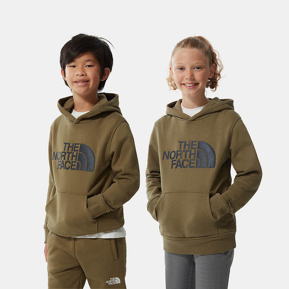 The North Face Drew Peak Παιδικα Φούτερ Hoodie - Ελιά Πρασινο (NLYU70912)